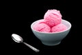 Strawberry ice cream cup Royalty Free Stock Photo