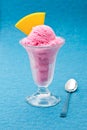 Strawberry ice cream cup with wafer Royalty Free Stock Photo