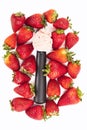 Strawberry ice cream scoop Royalty Free Stock Photo