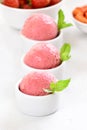 Strawberry ice cream scoop