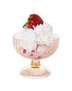 Strawberry Ice Cream Sundae Royalty Free Stock Photo