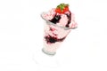 Strawberry Ice Cream Sundae Royalty Free Stock Photo