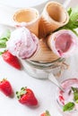 Strawberry ice cream Royalty Free Stock Photo