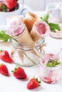 Strawberry ice cream Royalty Free Stock Photo