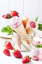 Strawberry ice cream Royalty Free Stock Photo