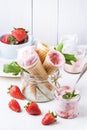 Strawberry ice cream Royalty Free Stock Photo