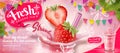 Strawberry ice shaved ads
