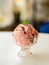 Strawberry icecream sundae Royalty Free Stock Photo