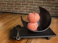 Strawberry Icescream on a table