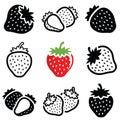 Strawberry vector icon illustration
