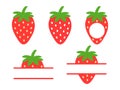 Strawberry icon. Red strawberry isolated on white background. Vector Royalty Free Stock Photo