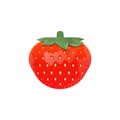 Strawberry icon. Vector glossy ripe berry. Design element for the packaging of chewing gum, ice cream, sweets.