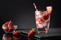 Strawberry infused water Royalty Free Stock Photo