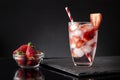 Strawberry infused water Royalty Free Stock Photo