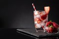 Strawberry infused water Royalty Free Stock Photo