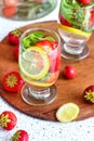 Strawberry Infused Water Royalty Free Stock Photo