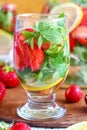 Strawberry Infused Water Royalty Free Stock Photo