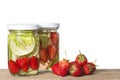 Strawberry Infused water Royalty Free Stock Photo