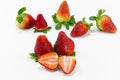 Strawberry Isolated one slice. Royalty Free Stock Photo