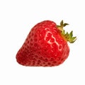 Strawberry isolated. Strawberries isolate. Whole, half, cut strawberry on white. Strawberries isolate. Side view organic Royalty Free Stock Photo
