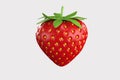 Strawberry isolated. Strawberries isolate. Whole strawberry on white. Strawberries isolate. Full depth of field. With