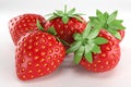 Strawberry isolated. Strawberries isolate. Whole strawberry on white. Strawberries isolate. Full depth of field. With