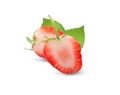 Strawberry isolated on white background. Clipping Path Royalty Free Stock Photo