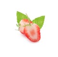 Strawberry isolated on white background. Clipping Path Royalty Free Stock Photo