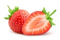 strawberry isolated on white background, clipping path, full depth of field, high quality photo Royalty Free Stock Photo