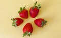 Strawberry isolated on white background. Strawberry berry fruit clipping path. Strawberry Royalty Free Stock Photo