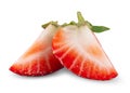 Strawberry isolated on white clipping path Royalty Free Stock Photo