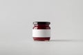 Strawberry Jam Jar Mock-Up - Blank Label Royalty Free Stock Photo