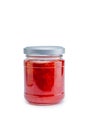 Strawberry jam jar mockup isolated on white background with clipping path Royalty Free Stock Photo