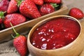 Strawberry jam or marmalade Royalty Free Stock Photo