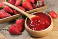 Strawberry jam or marmalade Royalty Free Stock Photo