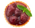 Strawberry jam tart, paths, top Royalty Free Stock Photo