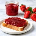strawberry jam and toast