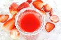 Strawberry and juice Royalty Free Stock Photo