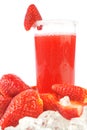 Strawberry and juice Royalty Free Stock Photo