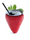 Strawberry juice concept Royalty Free Stock Photo