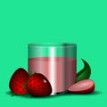 Strawberry juice glass Royalty Free Stock Photo