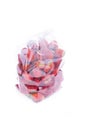 Strawberry juicy fruit in plastic bag packaging Royalty Free Stock Photo