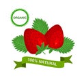 Strawberry label organic