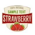 Strawberry label or sticker