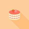 Strawberry layer cheese cake