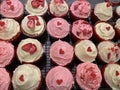 Strawberry Lemon Lemonade Pink and Yellow frosted cupcakes