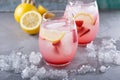 Strawberry lemonade with rose water Royalty Free Stock Photo