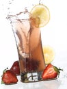 Strawberry Lemonade Splash Royalty Free Stock Photo