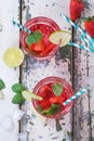 Strawberry lemonade Royalty Free Stock Photo