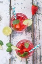 Strawberry lemonade Royalty Free Stock Photo